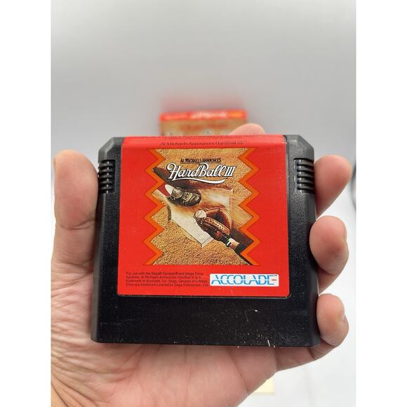 Hard Ball 3 - Al Michaels Announces (Sega Genesis, 1993) Box, Game, Manual, Reg - Picture 7 of 15